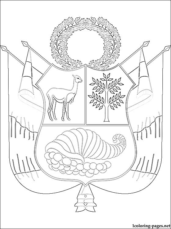 560x750 Peru Coat Of Arms Coloring Page Coloring Pages
