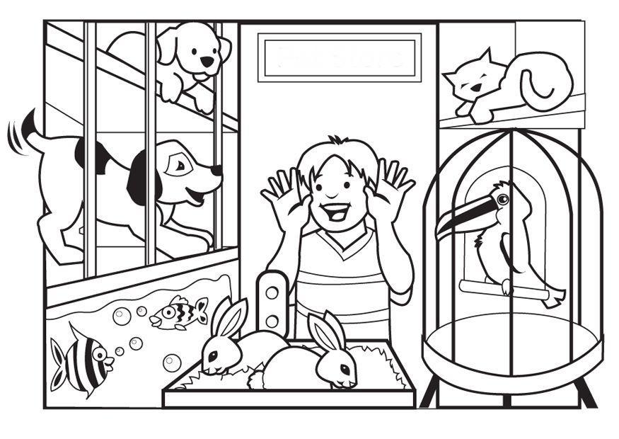 875x620 Coloring Page Petshop