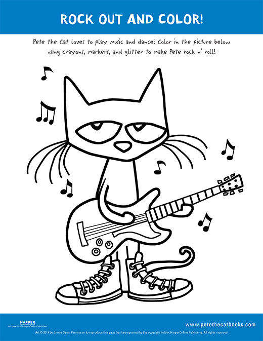 520x673 Rock Out And Color With Pete The Cat!