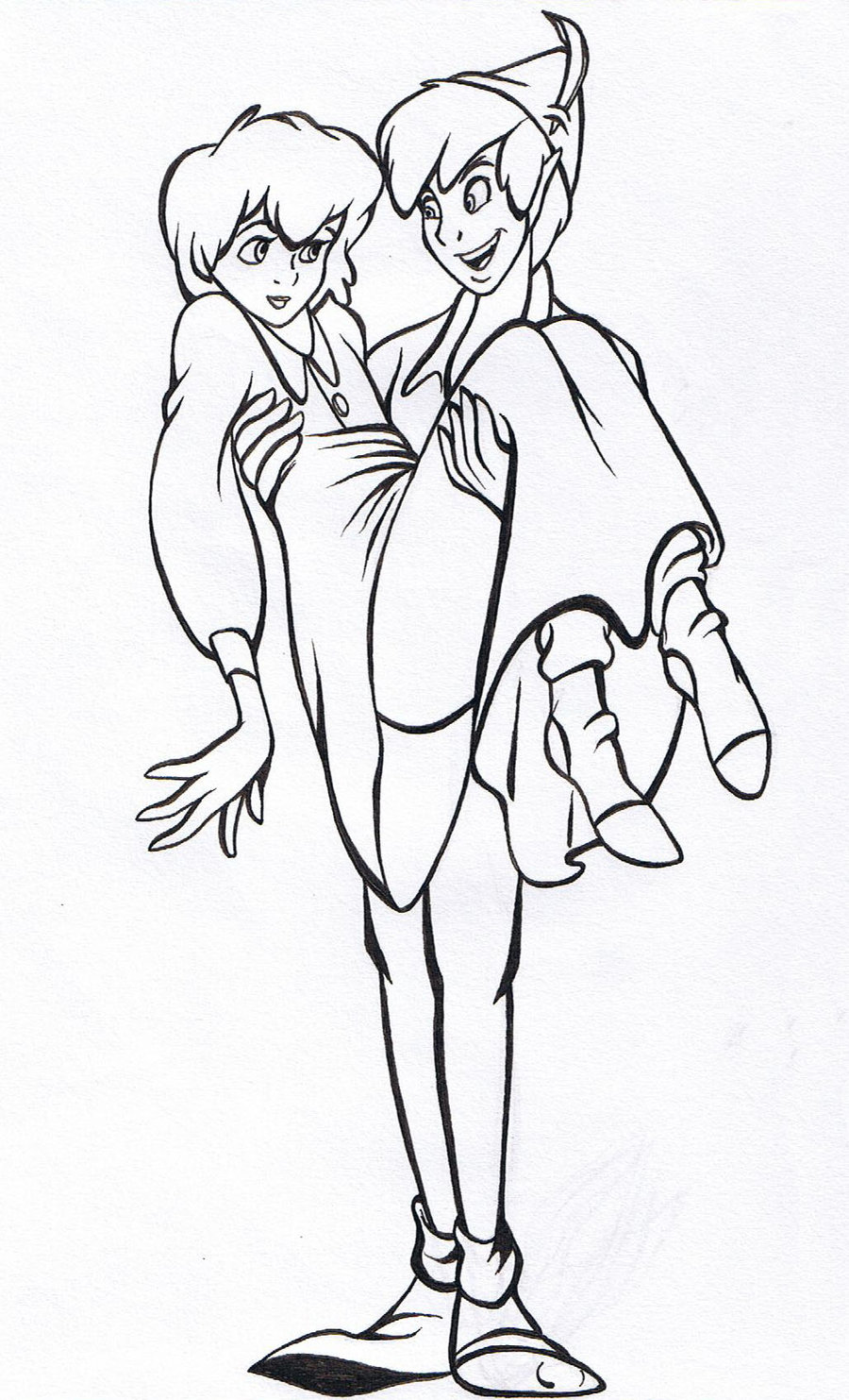 900x1483 Peter And Jane Line Art By Nonsensicle