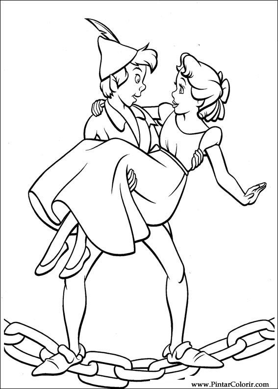 567x794 Drawings To Paint Amp Colour Peter Pan