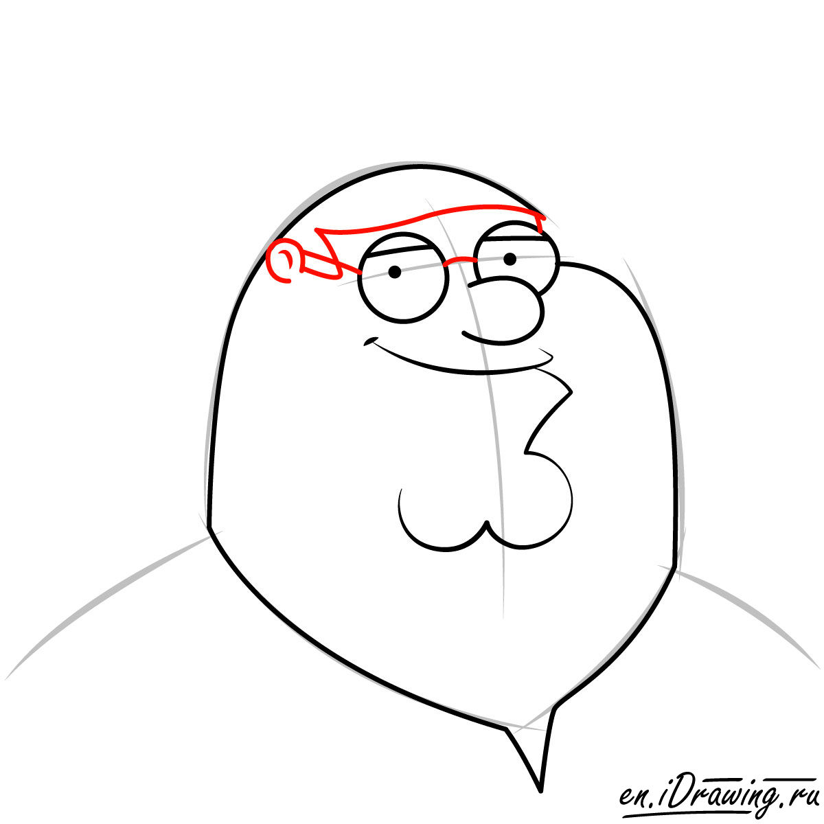 1200x1200 How To Draw Peter Griffin's Portrait