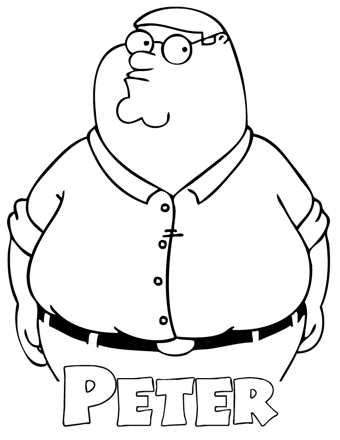 670x867 Peter Griffin Coloring Pages