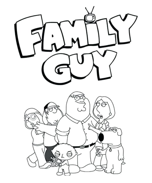 600x720 Coloring Pages Of Families From Family Guy Coloring Page Family