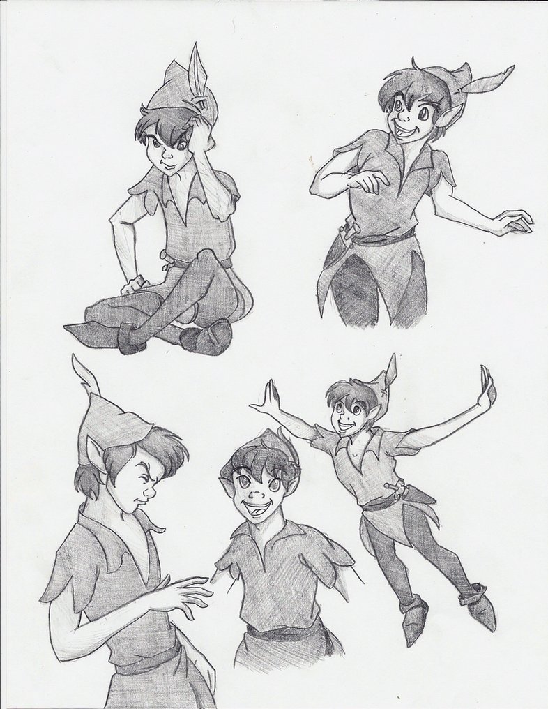 786x1016 Peter Pan Sketches By Spiritgoddesstamiko