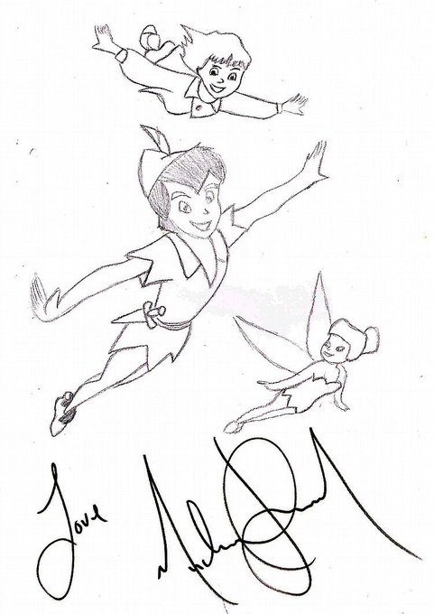 481x680 Michael Jackson Personal Drawing He Did Of Peter Pan Amp Co
