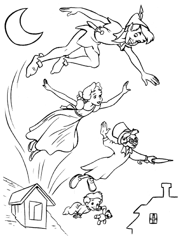600x795 Peter Pan Coloring Pages In Humorous Draw Image Kids Coloring