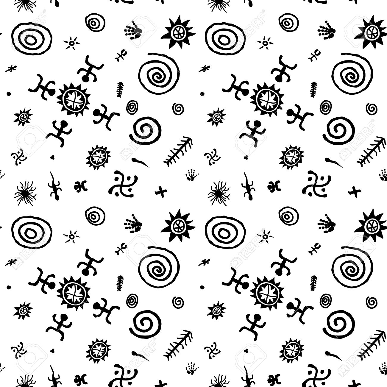 1300x1300 Seamless Monochrome Vector Texture