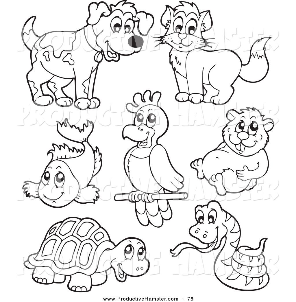 1024x1044 Pet Pictures Free Clip Art Of An Outlined Hamster And Other Pets