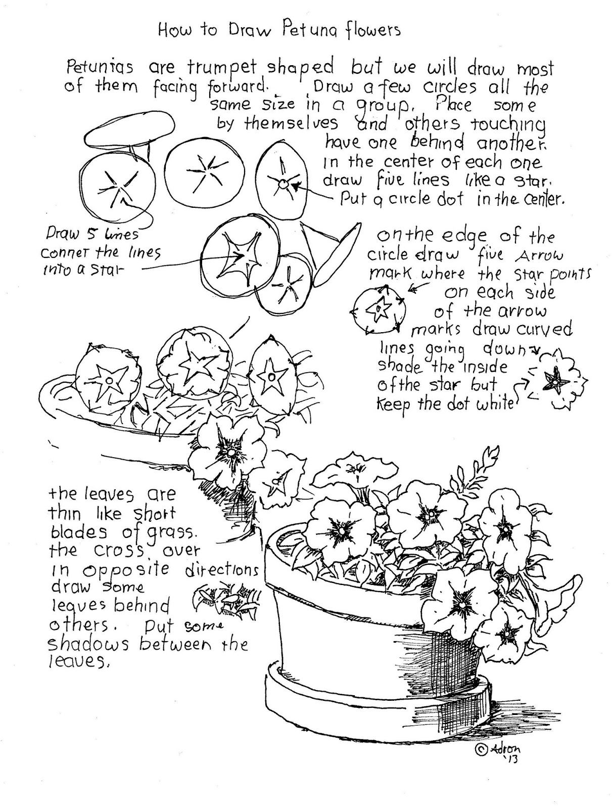 1211x1600 How To Draw Worksheets For The Young Artist How To Draw Petunia