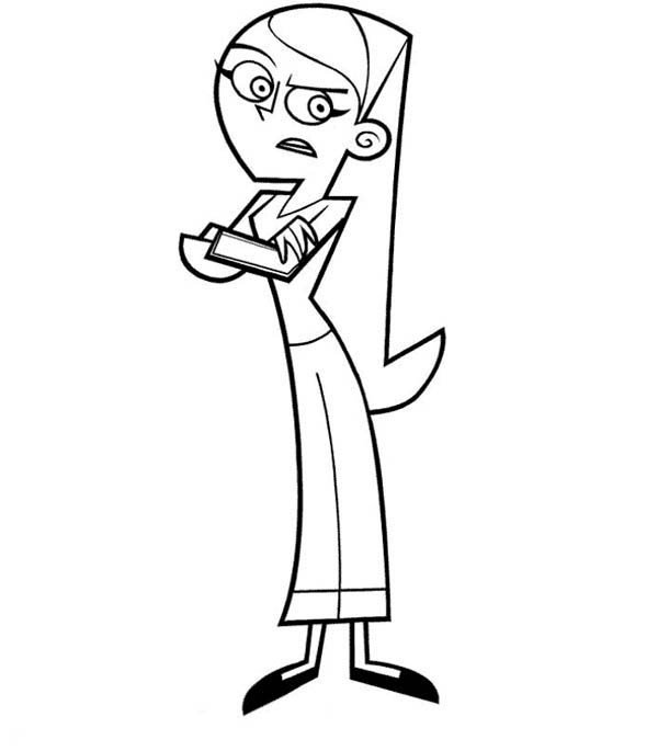 600x685 Big Sister Of Danny Phantom Jazz Fenton Coloring Pages Batch