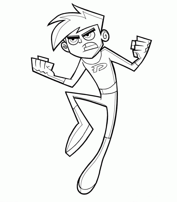 700x800 Danny Phantom Coloring Pages