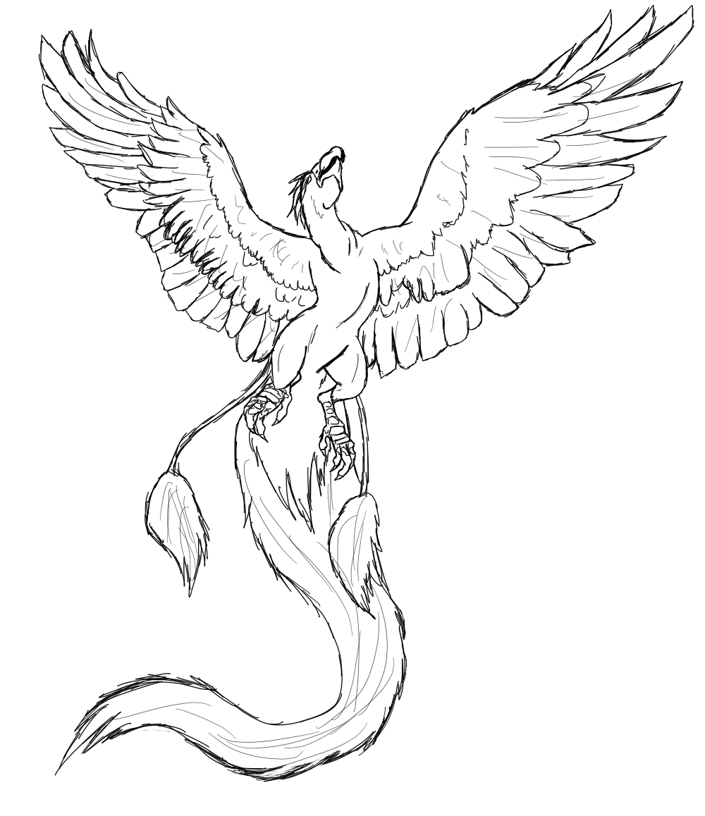 1000x1158 Phoenix Lineart 02 By Death Tendency