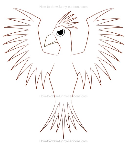 520x595 Create A Fun Phoenix Drawing!
