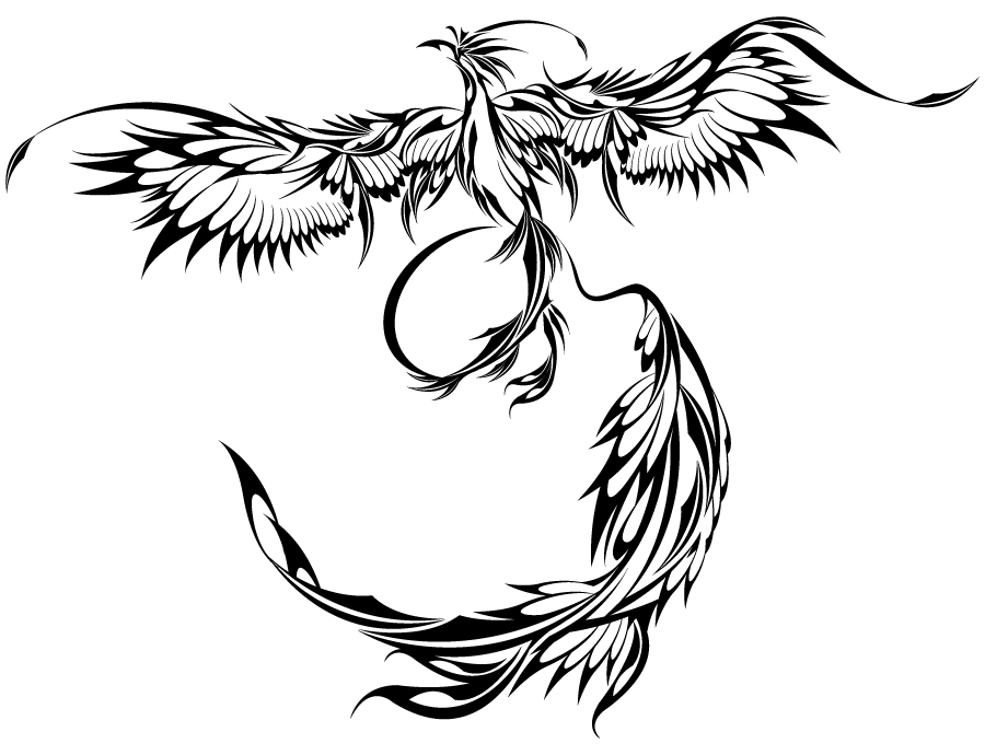 900x690 Dragon And Phoenix Tattoo Design By Lucky978