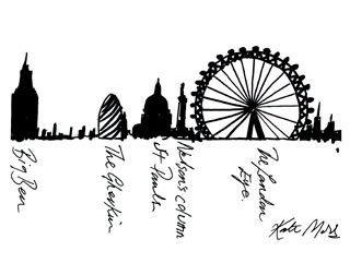 Philadelphia Skyline Drawing
