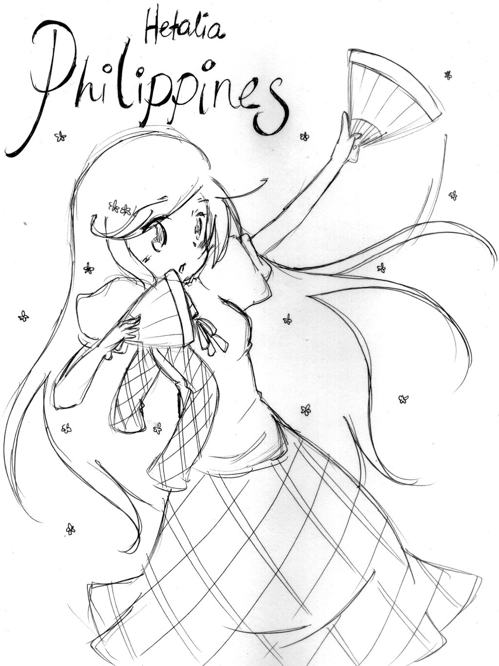 1024x1366 Hetalia Oc Philippines Flowers An' Fans By Fantashii