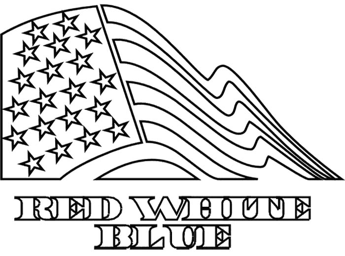 700x520 Print Picture Red White Blue American Flag