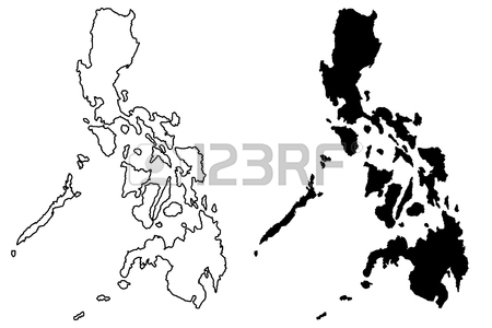 450x300 Philippines Map Vector Illustration, Scribble Sketch Philippines