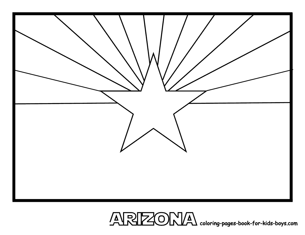 1056x816 State Flag Coloring Pages