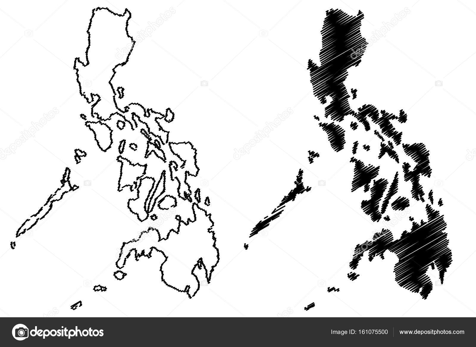 1600x1167 Philippines Map Vector Stock Vector Danler