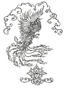 225x300 Phoenix Bird Drawings Fine Art America