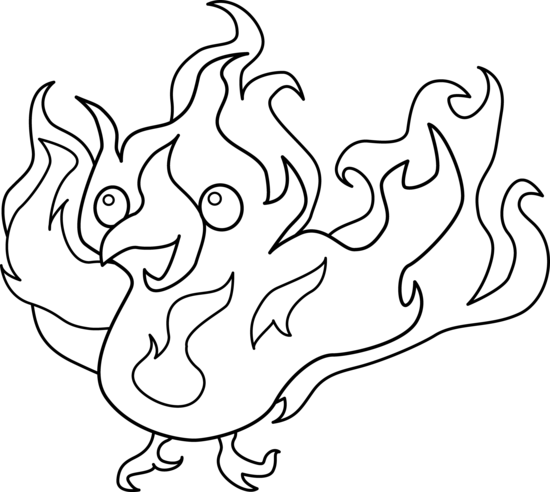 550x492 Phoenix Clipart Line Drawing
