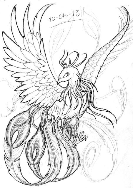 452x640 Japanese Phoenix Sketch Japanese Style Phoenix, Pretty Tattoos