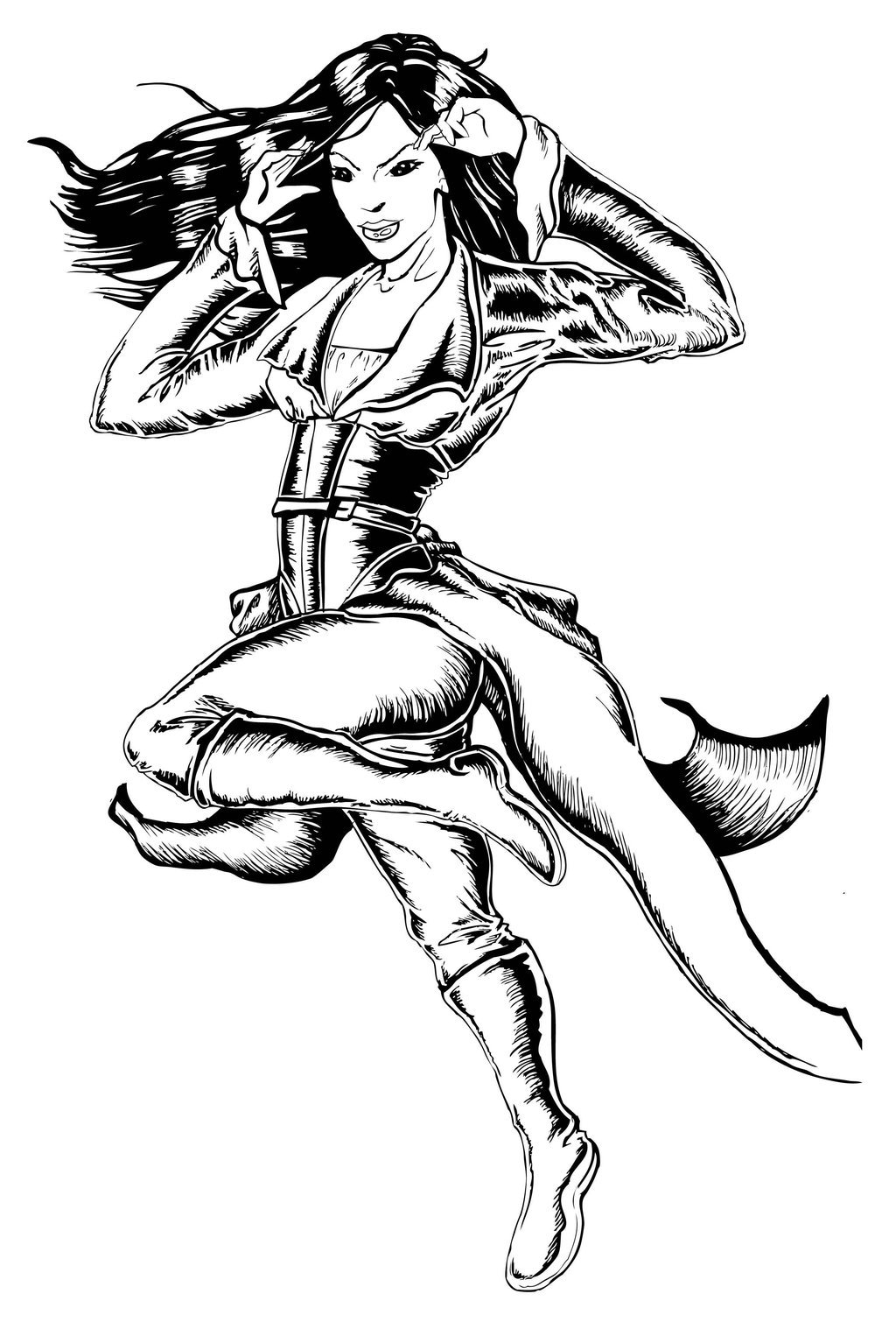 1024x1518 Dark Phoenix Line Art By Ravent