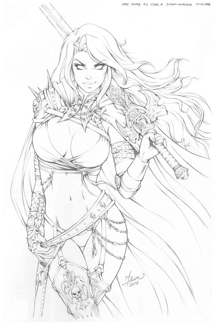 729x1096 Pencils Of Lady Death Phoenix Comic Con 2014 Cover By Dawn
