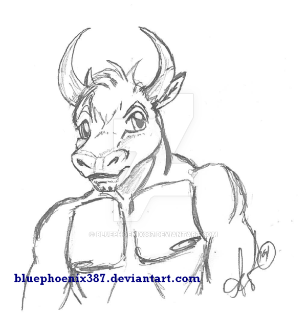 600x616 Young Minotaur Male