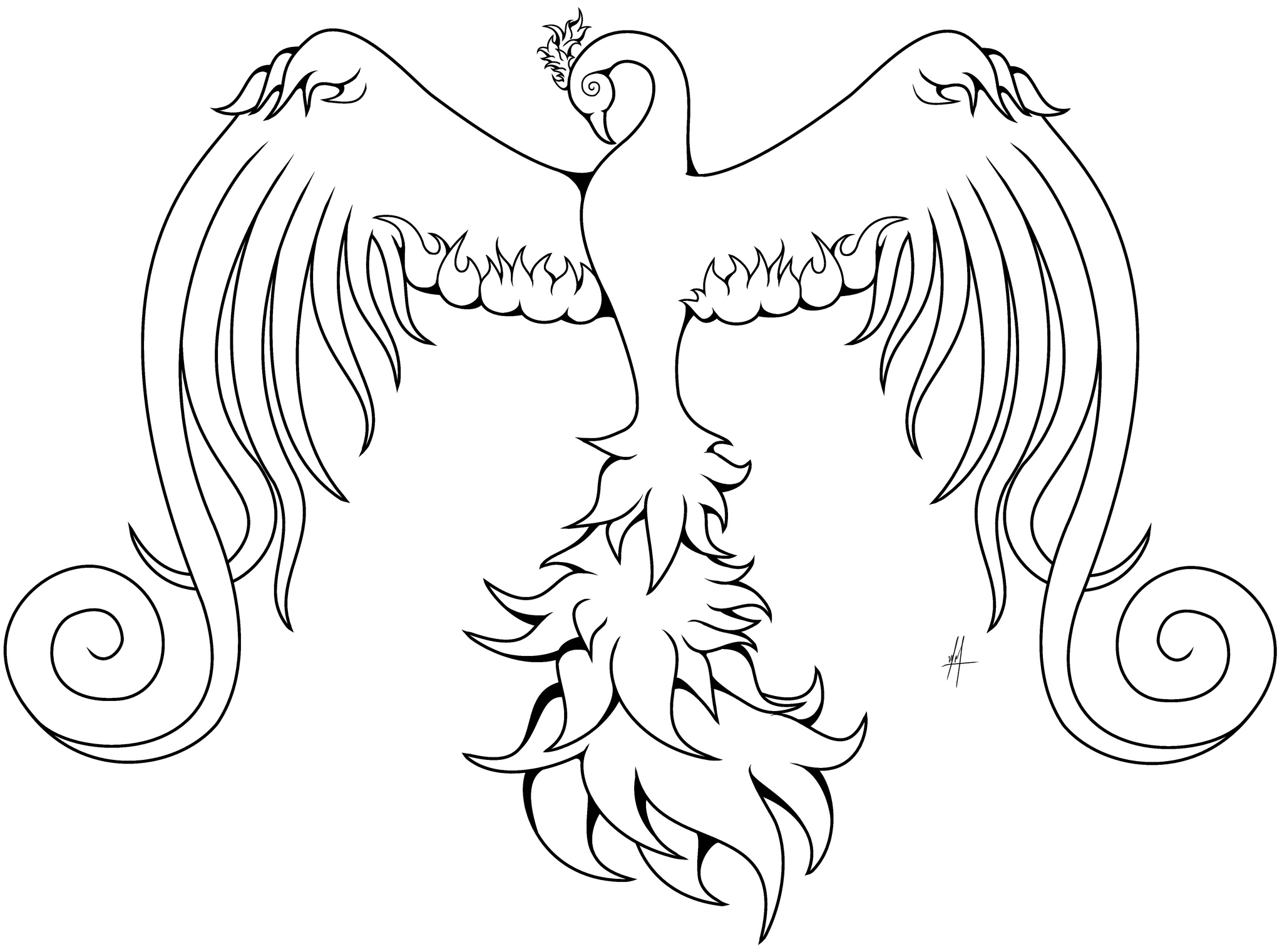 2048x1521 Phoenix Coloring Pages