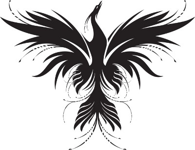 400x308 Tribal Phoenix Tattoo Designs