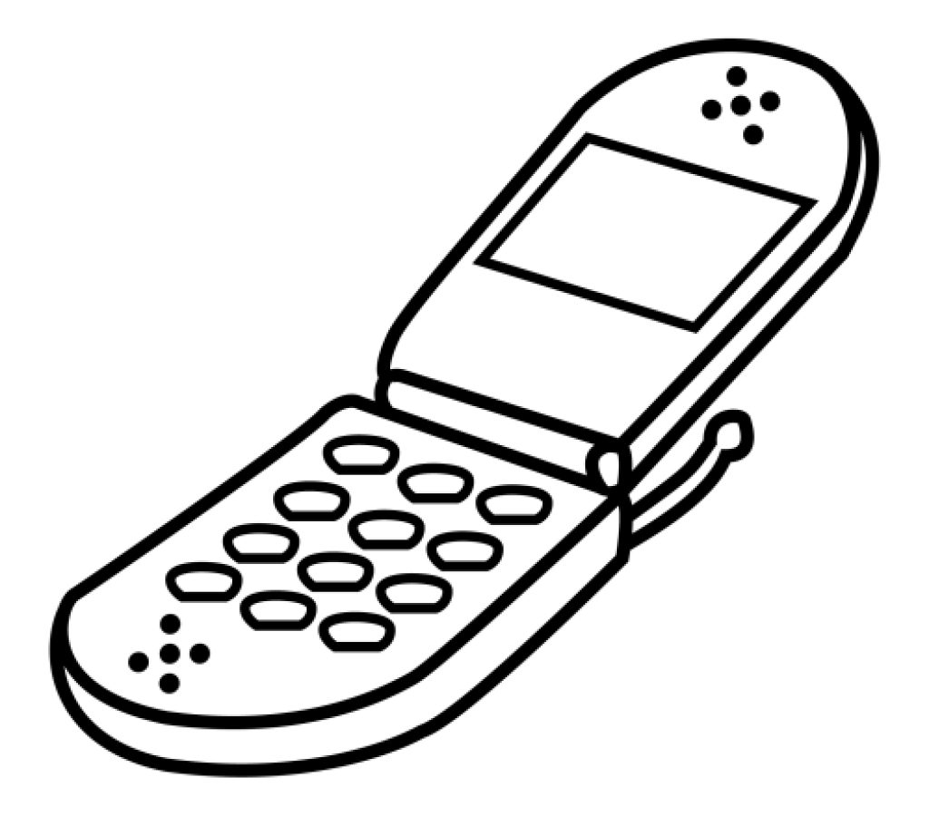 1024x900 Mobile Phone Coloring Pages And Drawing For Kids Learning H