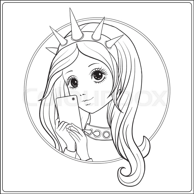 800x800 Young Nice Girl With Statue Of Liberty Crown Make Selfie