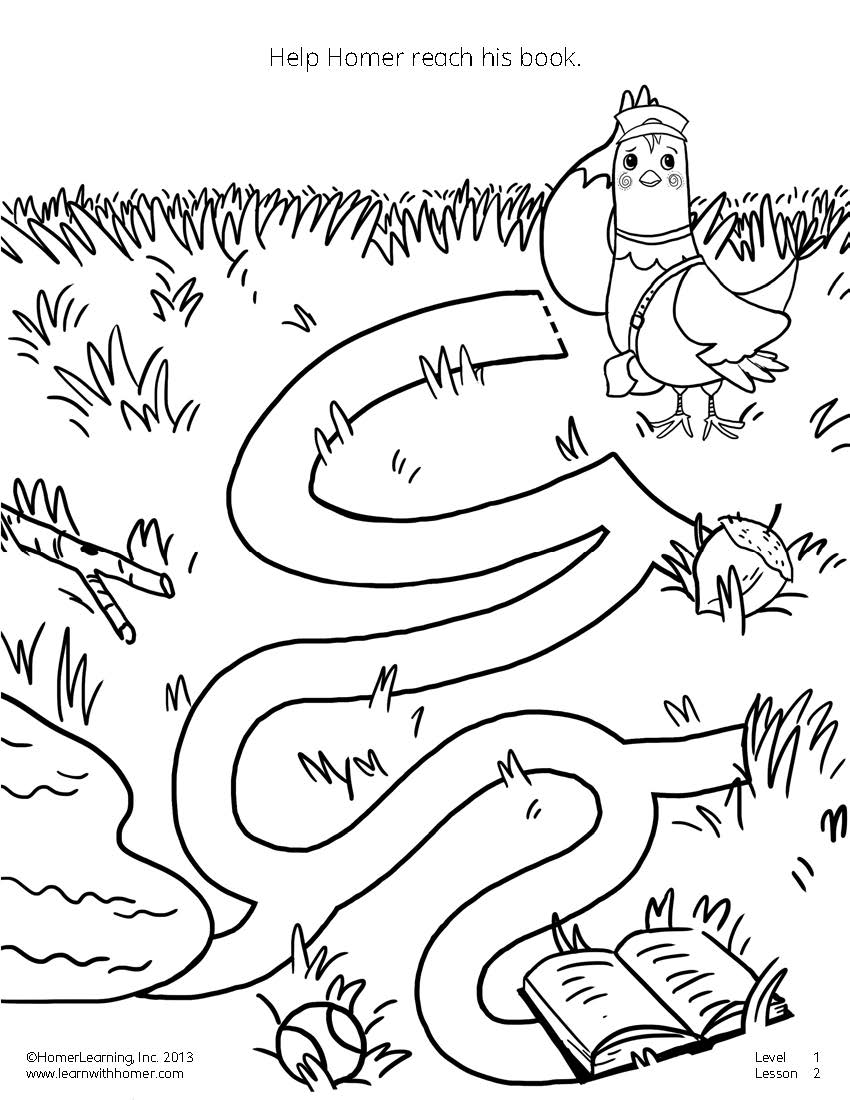 850x1100 Help Homer Reach His Book In This Fun Printable Maze!