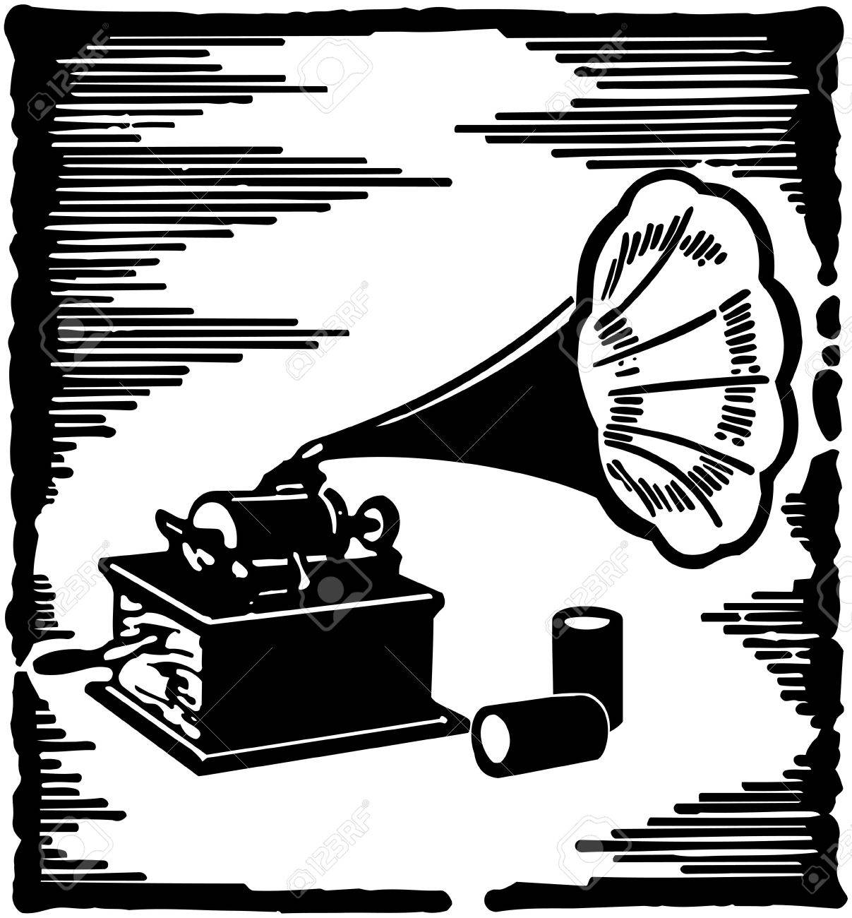 1207x1300 Phonograph Royalty Free Cliparts, Vectors, And Stock Illustration