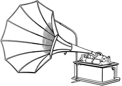 480x339 Phonograph Coloring Page Free Printable Coloring Pages