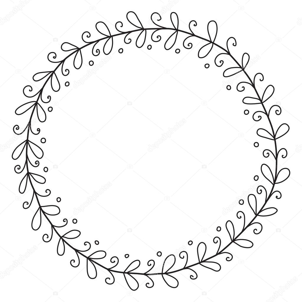 1024x1024 Vintage Decorative Frame. Vector Illustration. Sketch Of Hand