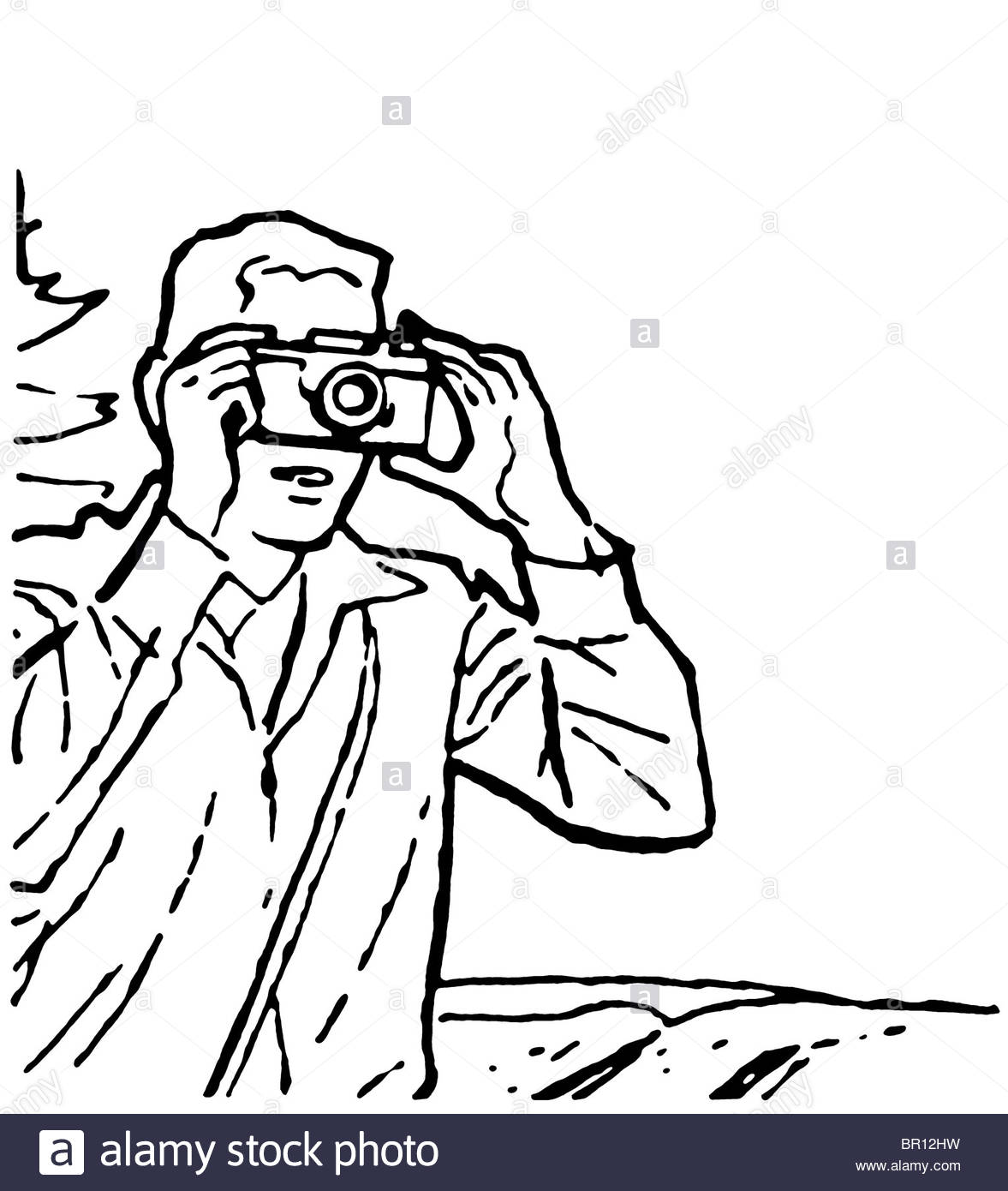 1177x1390 Blacknd White Version Of Vintage Drawing Of Man Taking