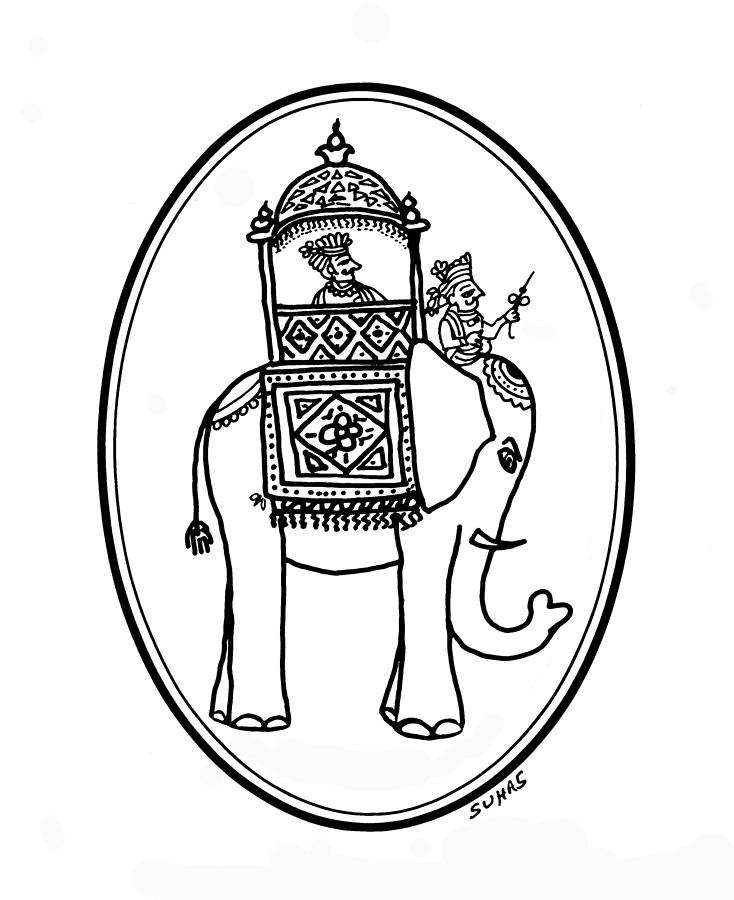 734x900 Riding In Ambari On Elephant Photograph By Suhas Tavkar