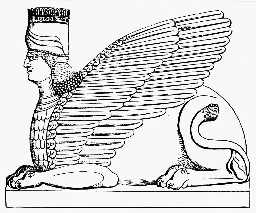 900x747 Babylonian Sphinx Photograph By Granger
