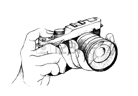 450x315 Illustration Of Hand Drawn Sketch Of Photographer To Take