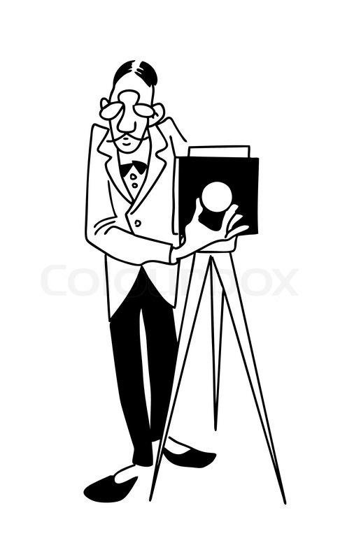 496x800 Old Photographer Stock Vector Colourbox
