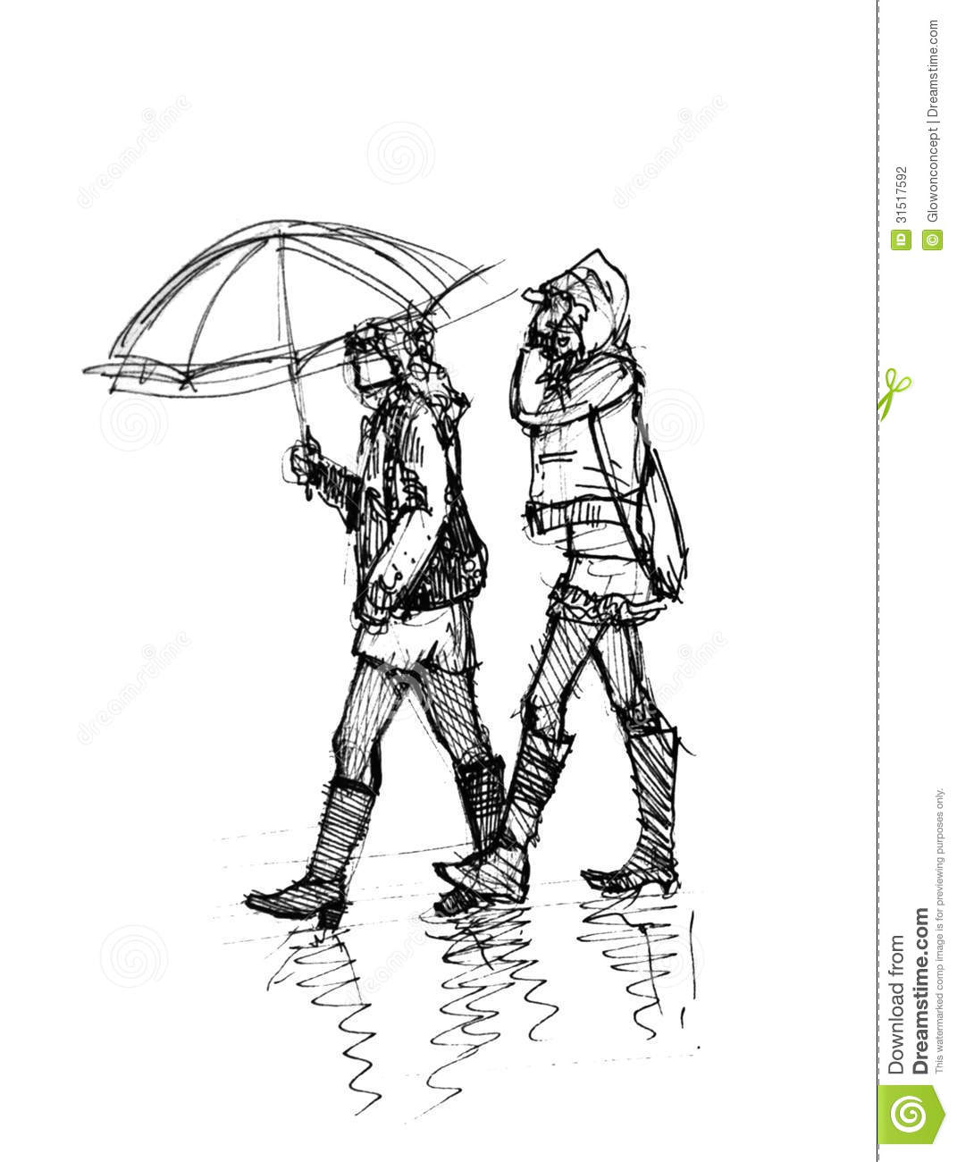 1071x1300 Girl Boy With Umbrella Drawings Girls Walking With Umbrella Rainy
