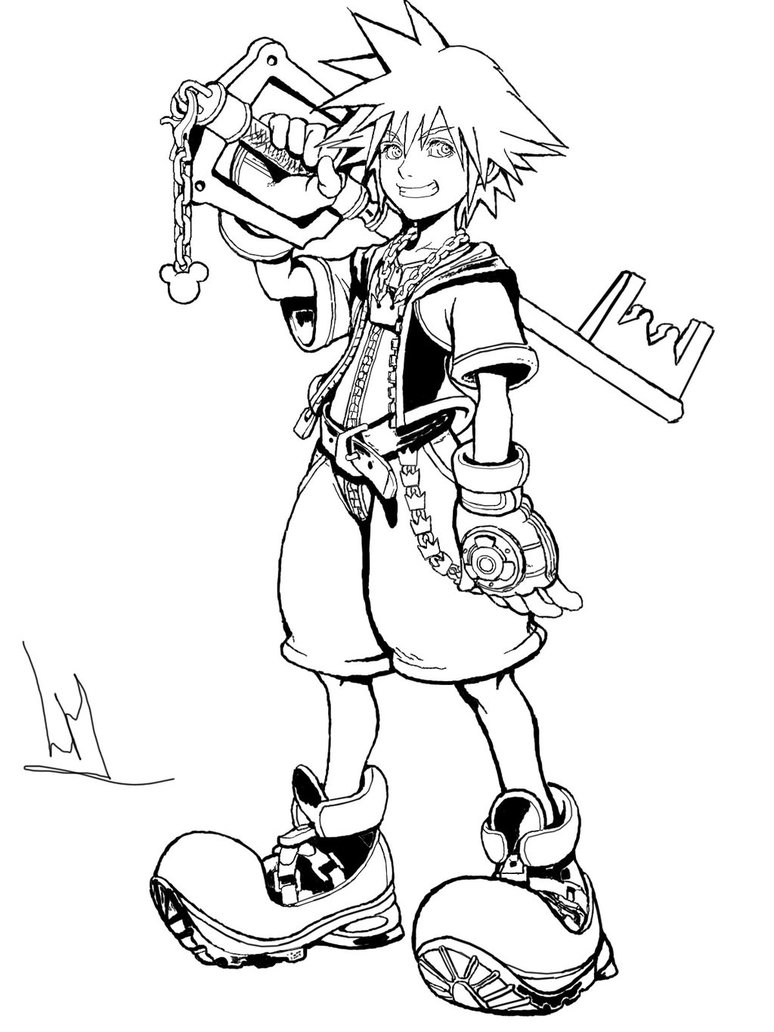 774x1032 Sora (Kingdom Hearts) Photoshop Drawing By Leonardhiggins1994