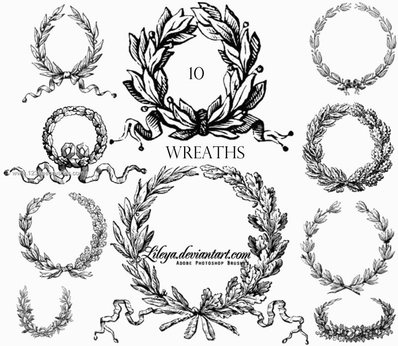 800x695 Laurel Wreathfree Photoshop Brush Download. More Free Brushes, Www