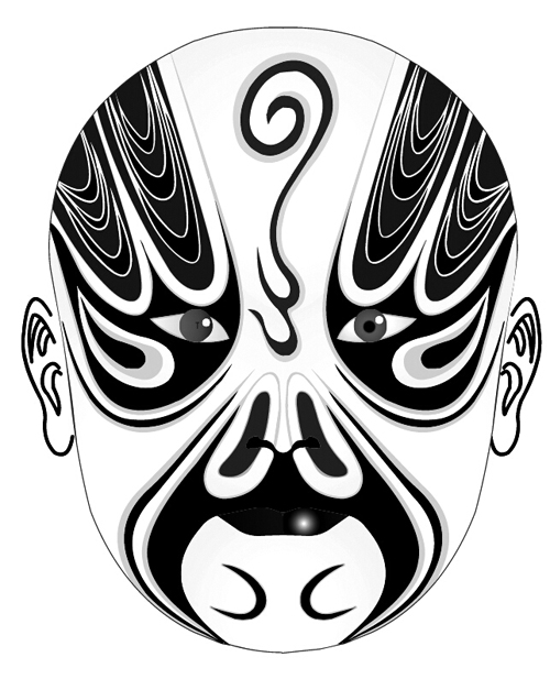 500x617 Beijing Opera Mask Photoshop Brushes