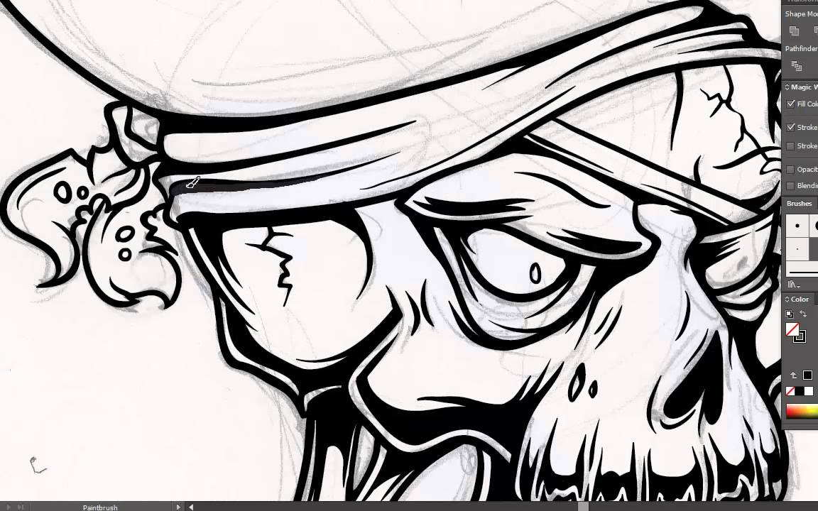 1152x720dobe Illustrator Tutorial How To Draw Vector Pirate Skull.