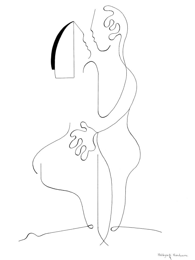 770x1027 Saatchi Art Physical Attraction Drawing By Hildegarde Handsaeme